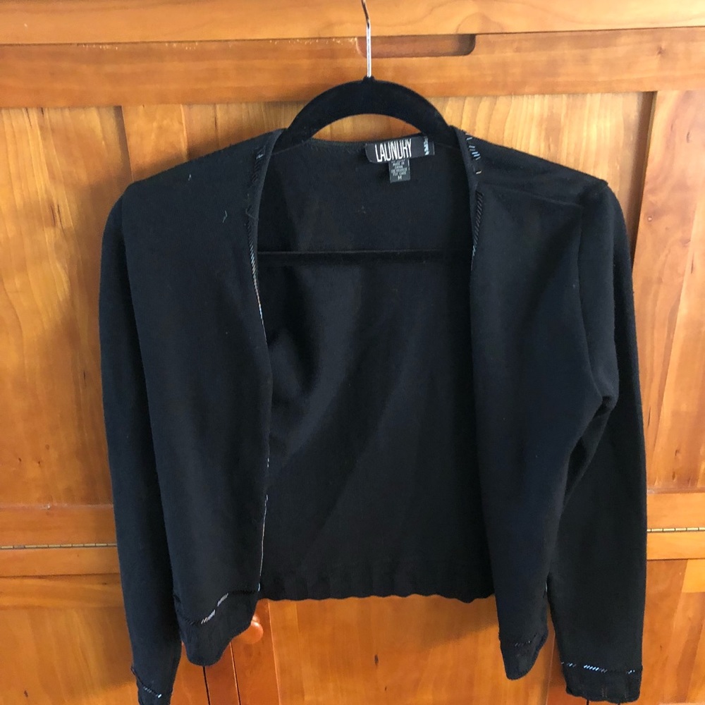 Used Black beaded cardigan